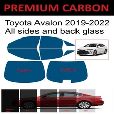 Premium Carbon Window Tint fits Toyota Avalon 2019-2022 precut tint