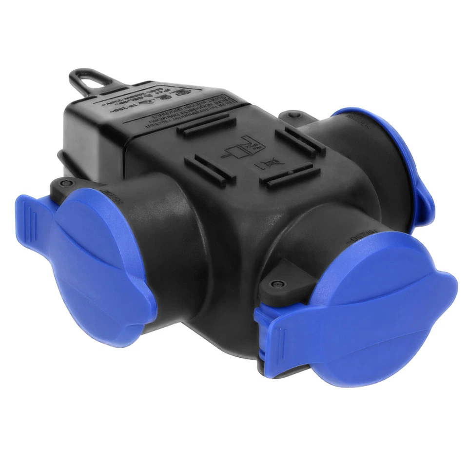 Verteilersteckdose Mehrfachsteckdose Außensteckdose 3-Schuko Steckdosen IP44 - Bild 2 von 4