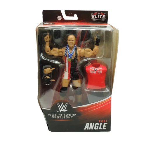 Kurt Angle WWE Network Spotlight Elite Collection Mattel Figure Distressed Box