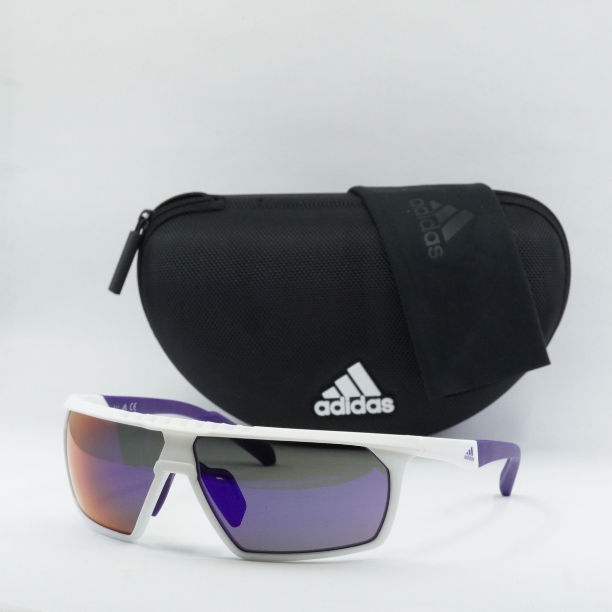 New ADIDAS SP0030 21Z White/Gradient Or Mirrored Violet 70-9-135