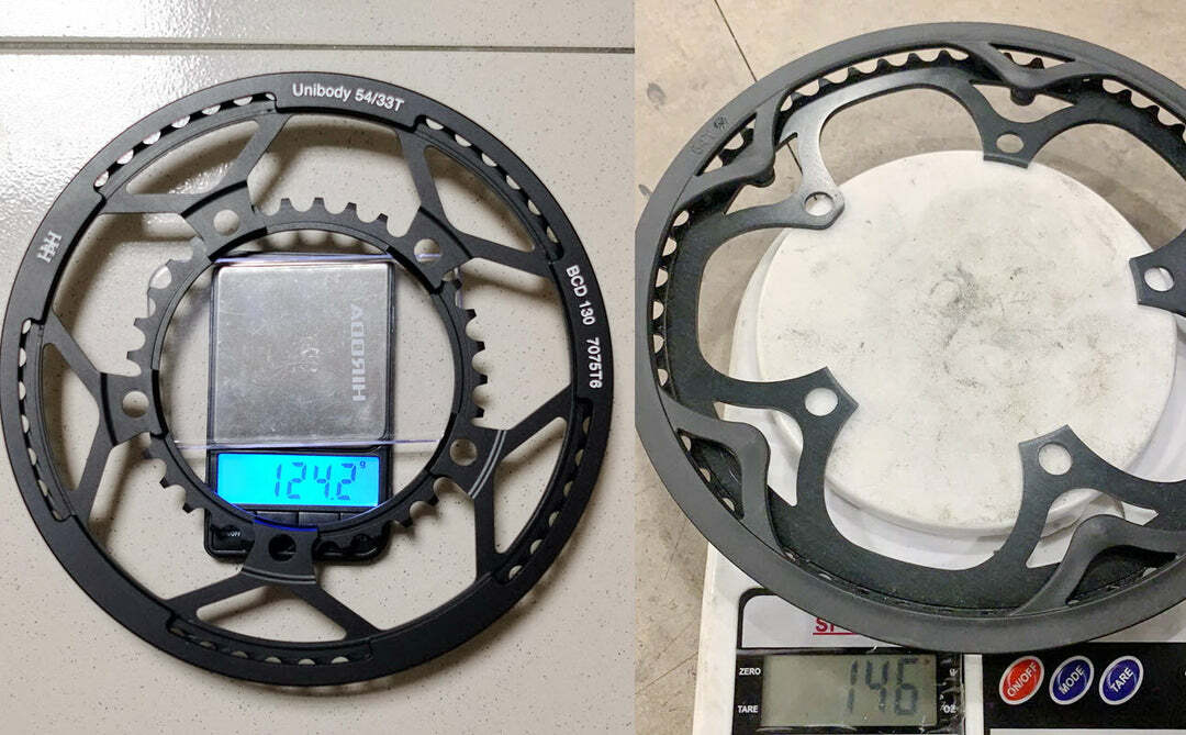 H&H BCD130 54/33T 50/33T Unibody CNC Duo-Chainring for