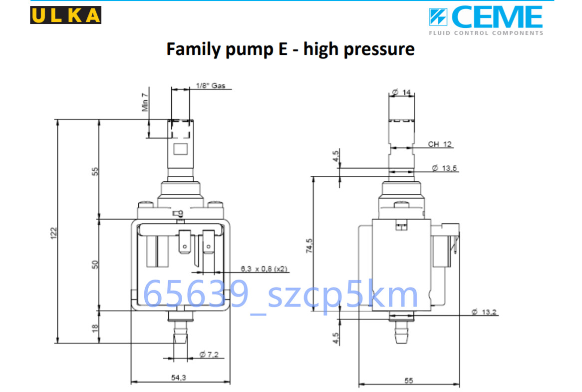 Original ULKA EP5 100V 55W  Solenoid Pump Water Pump For Coffee Espresso Machine