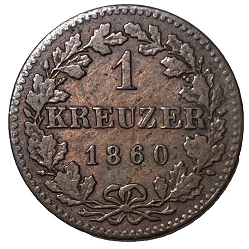 【中古】 ヨーロッパ9か国語 Österreich Ungarn Franz Joseph I.,1 Kreuzer 1860 B Kupfer 3,3 g
