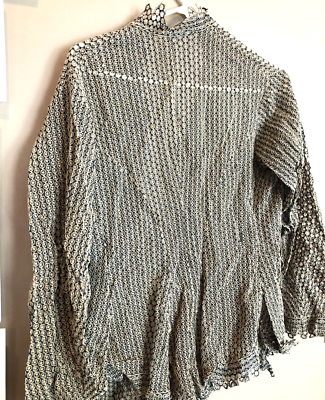 Antique Edwardian Blue & Cream Tatted Lace Blouse | eBay