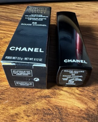 Chanel Rouge Allure Velvet 56 Rouge Charnel Red Lipstick BNIB RRP