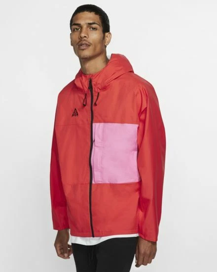 Nike ACG Mens Packable Hooded Jacket Red Lotus Pink Size XL BQ7340-634 | eBay