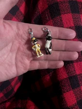 Vintage Shaun the Sheep Micro Figures Blitzer and Shaun 2x Charms Zip Pulls