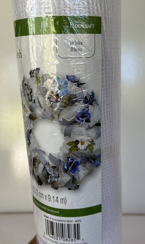 NEW Bright White 21” x 10 yd Deco Mesh Roll Wreath Crafting - Picture 2 of 3