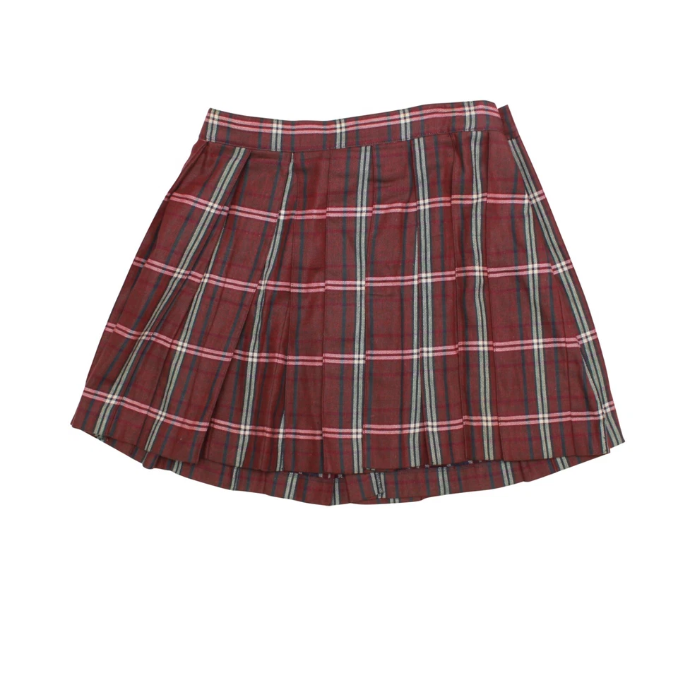 Jean Paul Gaultier JPG Mini Skirt Purple Pleated Tartan Vintage Size S UK 6/8 - Image 3 of 3