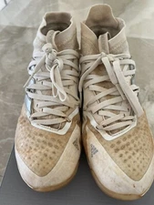 Men’s Size 7 Adidas Adizero Afterburner 8 White Baseball Turf Shoes Pre-owned