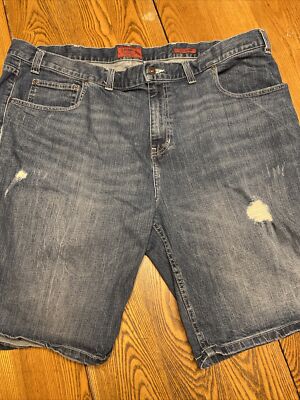 young men jean shorts