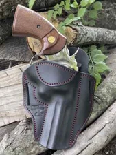 Colt Python  Revolver Leather Pancake Holster 4" RH (READ LEAD TIME)