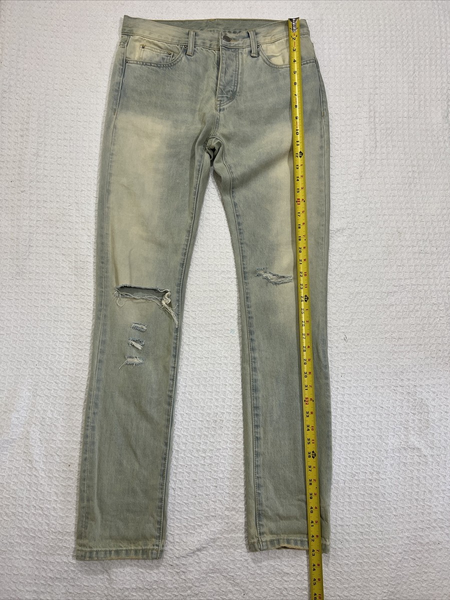 MNML Jeans Men's Size 32x34 Destress Slim Fit Denim Jeans