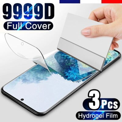 3 X Folie Hydrogel Bildschirmschutz Samsung Galaxy S8 S9 S10 S20 S21 S22 S23 S24