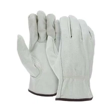 PALMER SAFETY G8834 NATURAL SOFT LEATHER DRIVER WORK GLOVE GRAIN KEYSTONE THUMB
