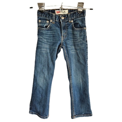 Levi's 505 Regular Jeans Boys 5 Slim Dark Wash Denim Faded Kids Clothes Classic