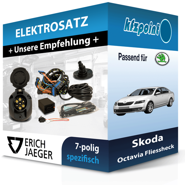 für Skoda Octavia Fliessheck 04-13 Jaeger E-Satz 7Polig Fahrzeugspezifisch NEU-image