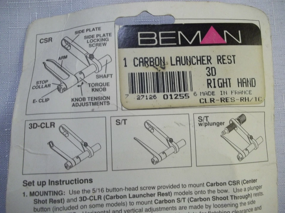  Beman ARCHERY ARROW REST SYSTEM FOR CARBON ARROWS - Image 4 of 4