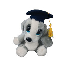 Applause Honey From Sad Sam Puppy Dog Graduation Soft Basset Hound Grey White