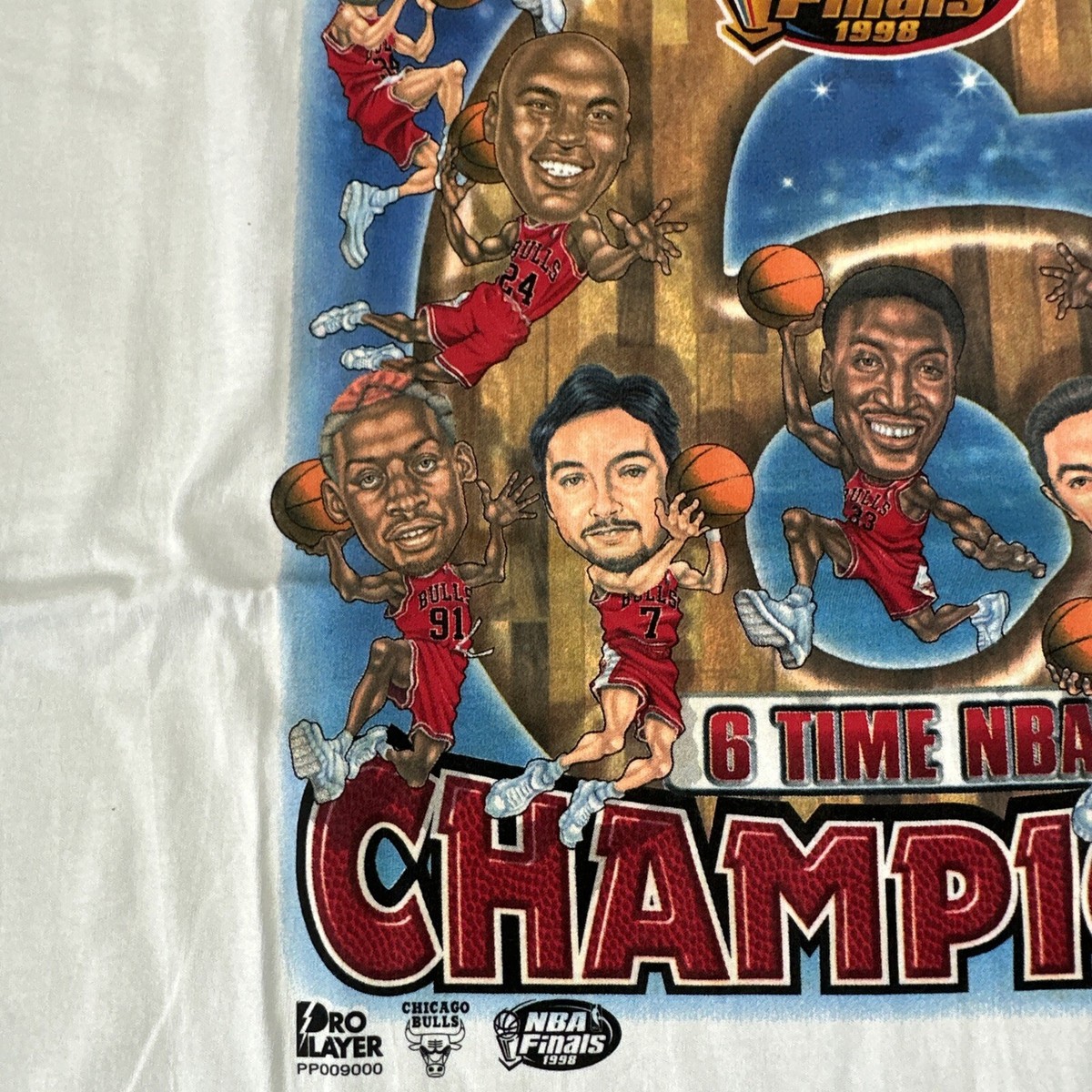New Vintage 1998 Chicago Bulls 6 Time NBA World Champions