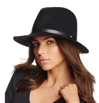 EUC Rag & Bone Floppy Brim Felted Wool Fedora Hat Black L | eBay