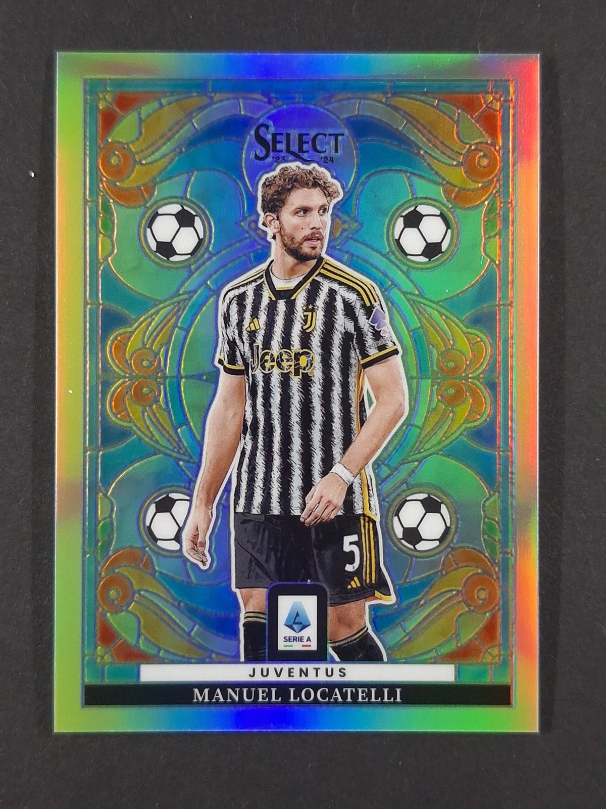 2023-24 Panini Select Serie A MANUEL LOCATELLI Stained Glass SSP Case Hit #17