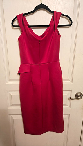 Black Halo Eve by Laurel Berman Pink Sleeveless Cowl Neck Sheath Dress 4
