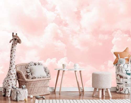 Pink Cloud Wallpaper Wall Mural for Bedroom Living Room (Not Peel n’ Stick - Picture 2 of 7