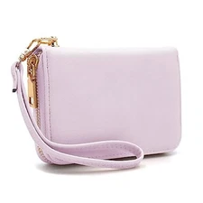  Womens Small Zip Around, Double Zip Around - Double Compartment Lavender