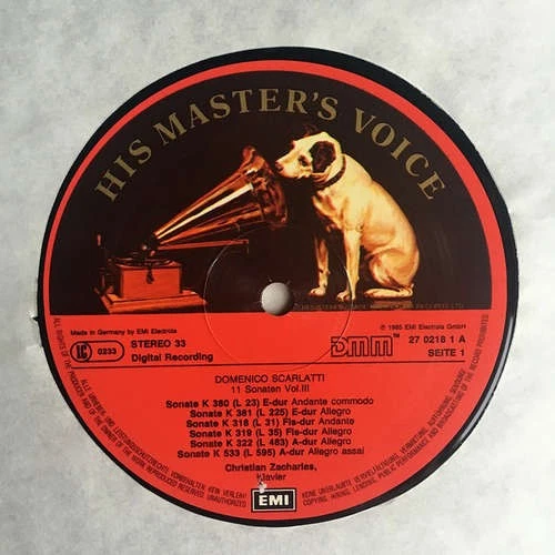 Christian Zacharias / Domenico Scarlatti - 11 Sonat LP Album Schallplatte 176635 - Bild 3 von 4