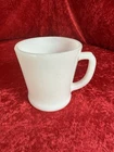 Vintage Set of 6 Fire King Anchor Hocking White  D-Handle Coffee Cup Mug-1940s!!