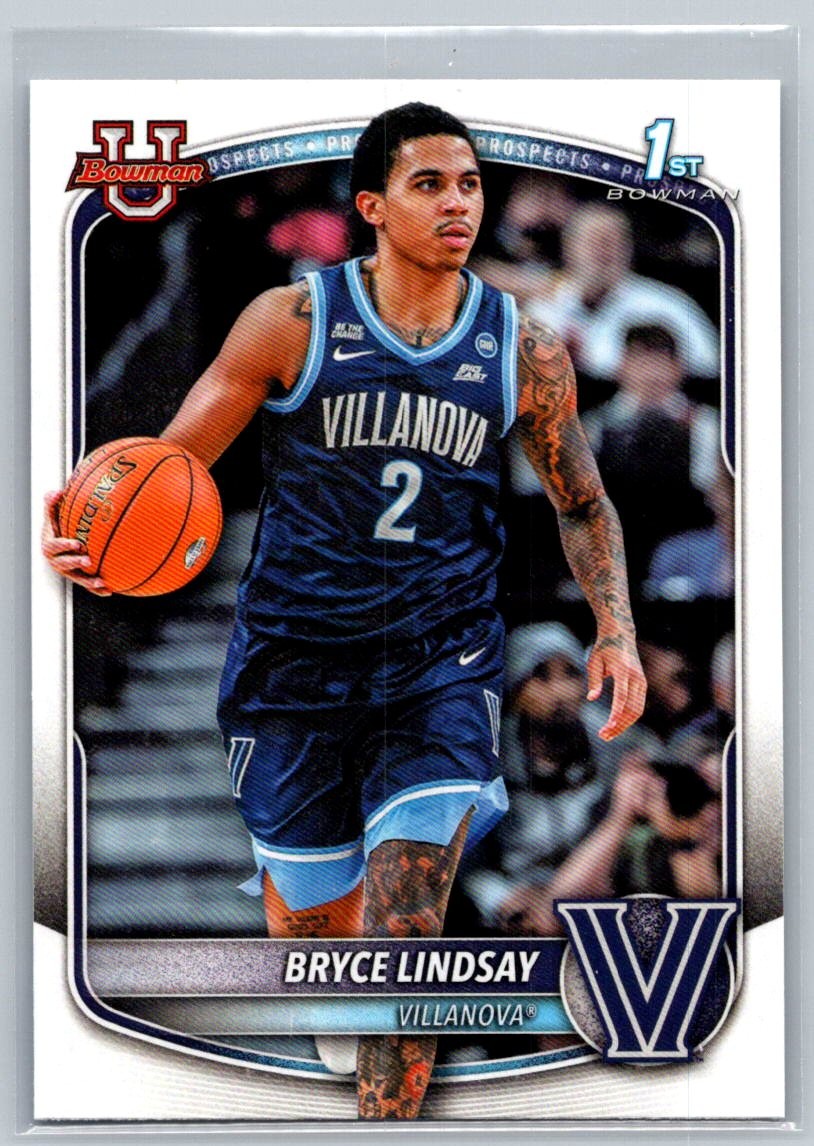 💎2025-26 Bowman Basketball Prospects #BPP-52 Bryce Lindsay - Villanova 💎