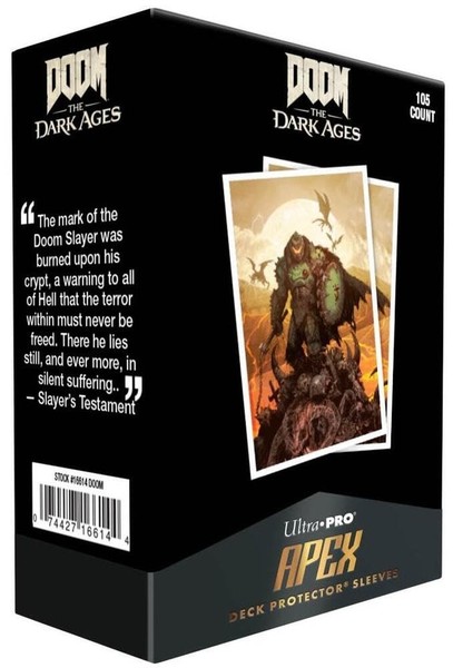 Ultra Pro Card Sleeves Doom The Dark Ages 105Ct Apex Deck Protector (Us Import)-image