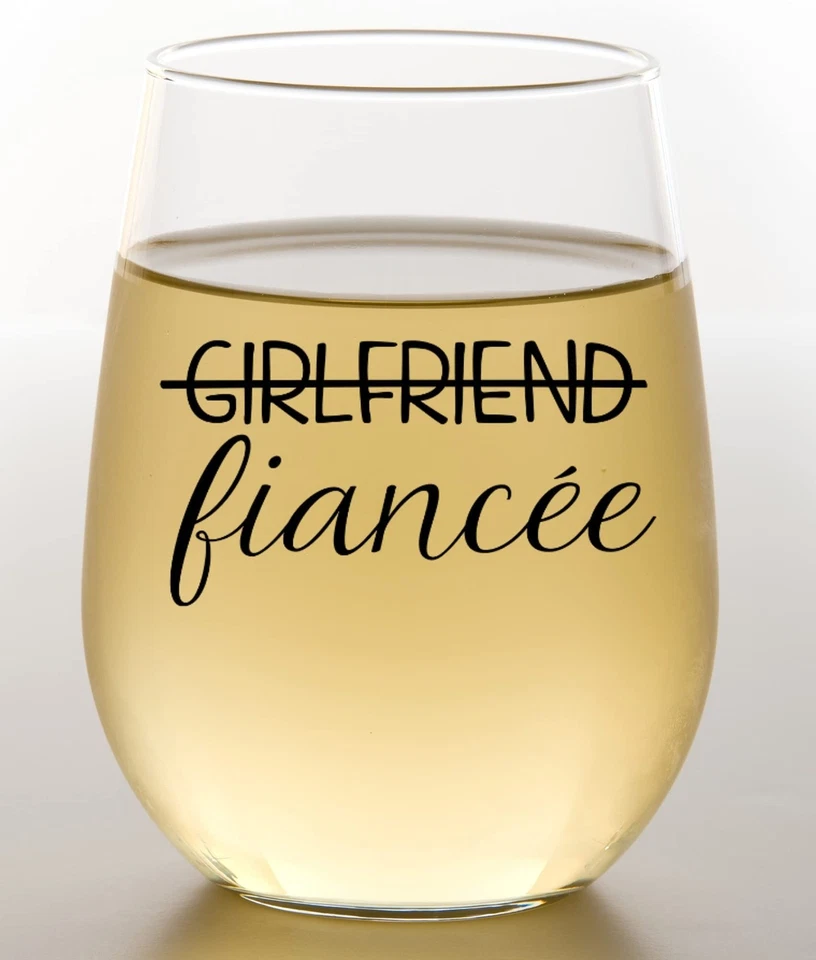 Juego de regalo de copa de vino y whisky para novio y novia - Regalos de compromiso para... Foto 4 de 4