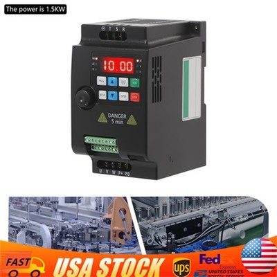 1.5KW Single To 3 Phase 2HP 220V Variable Frequency Drive Inverter VFD NEW