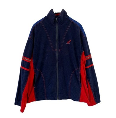 VTG Australian by L'Alpina Velour Track Jacket Mens 48 XL Navy Red