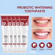 5 Packs Probiotic Toothpaste Whitening,Fresh Breath,Deep Cleaning,Teeth Brighten