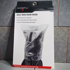 Maxfli durable polymer clear golf bag rain hood easy access panel - NIB