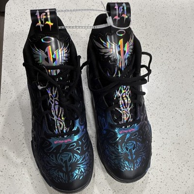 PUMA Rebound LayUp Unisex Kids High Top Sneakers Black/Blue Lace-Up 8.5 M