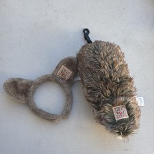 Great Wolf Lodge Plush Wolf Ears  Tail With Clip On 11 inches Long Soft Brown