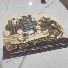 Old Crow Medicine Show July 2014 Tour Poster Print Dog Status Serigraph #302/350