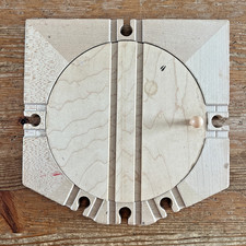 Wooden Railway Turntable 6-Way Track Thomas Brio Compatible Train Railroad