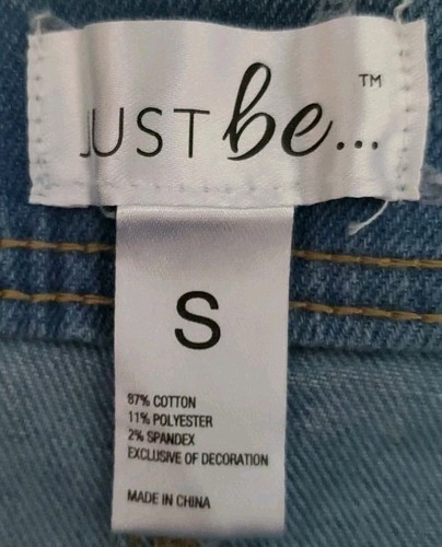 Just Be Pull On Cropped Flare Blue Jeans Gr. S Stretch Snug Fit ausgefranst Neu mit Etikett - Bild 3 von 7