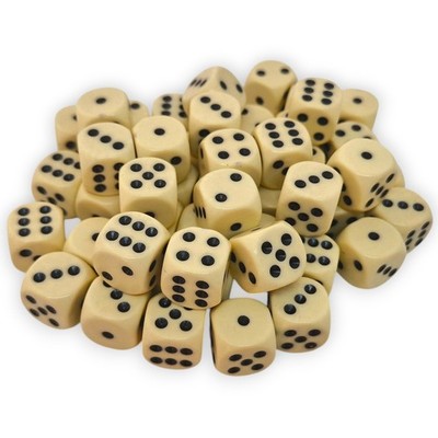 Würfel 16mm Elfenbein 6 12 20 50 Stück Spielwürfel Ersatz Würfel Spiele B Ware