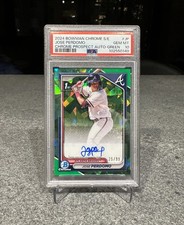 2024 Bowman Chrome Sapphire - Jose Perdomo 1st Bowman Green Auto /99 PSA 10