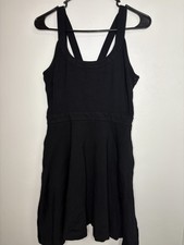 Banana Republic Women's Fit & Flare Strappy Cutout Dress Black Size 6
