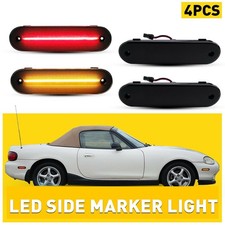 4X LED Marker Side Lens Smoked Light Front Rear For MX-5 MAZDA MIATA 1990-2005