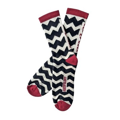 Age of Glory Socken Tracks schwarz weiß rot 42-46