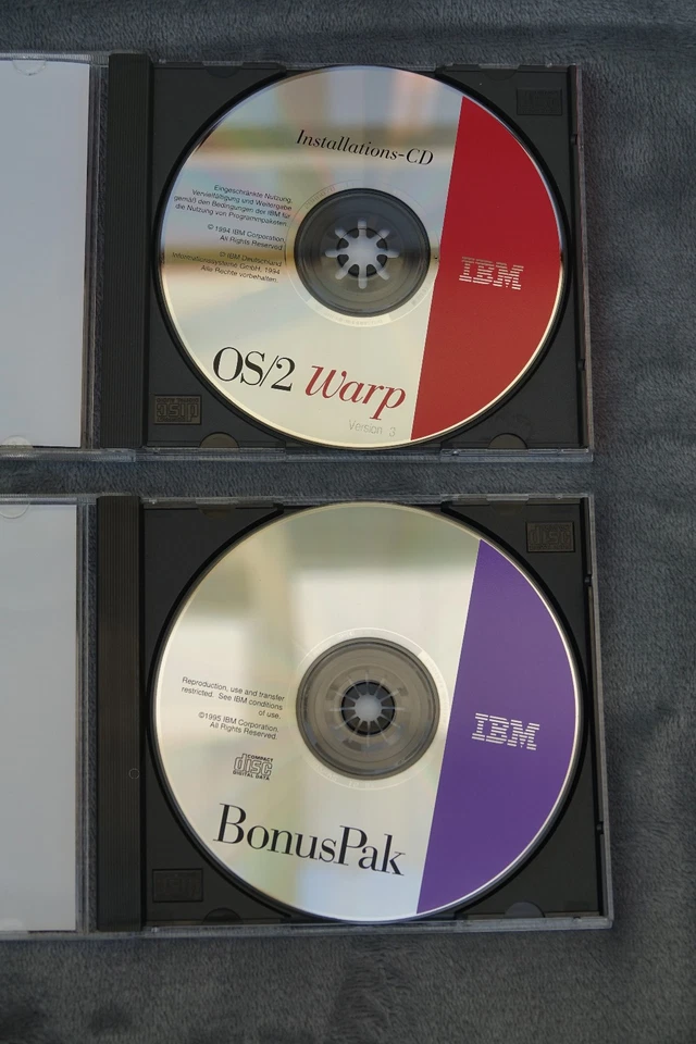 IBM OS/2 Warp 3 mit Bonus-Pak, Handbücher, CDs und Installationsdisketten - Bild 2 von 2