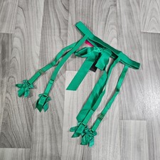 Dita Von Teese BeauTeese Satin Suspender Garter Belt, Emerald Green, Size S